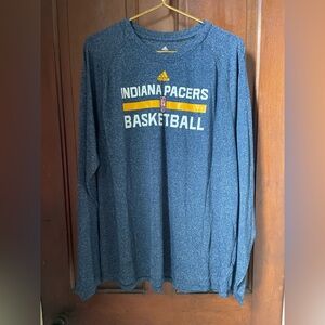 adidas men's extra large blue long sleeve Indiana Pacers shirt